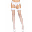 Leg Avenue Backseam Thigh Highs OS White - [Фото 1]