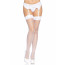 Leg Avenue Backseam Thigh Highs OS White - [Фото 3]
