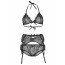 Leg Avenue Bra top, panty & garterbelt M Black - [Фото 5]
