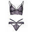 Leg Avenue Strappy bralette and g-string M Black - [Фото 5]