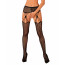 Эротические колготки-бодистокинг Obsessive Garter stockings S821 S/M/L, имитация чулок и пояса для ч - [Фото 1]