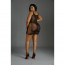 Платье-бодистокинг Moonlight Plus Model 01 XL-XXXL Black, мини, без рукавов - [Фото 4]