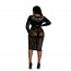 Платье-бодистокинг Moonlight Plus Model 03 XL-XXXL Black, миди, длинный рукав - [Фото 2]