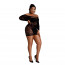 Платье-бодистокинг Moonlight Plus Model 07 XL-XXXL Black, длинный рукав - [Фото 1]
