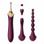 Мультифункциональный вибратор Zalo — Bess 2 Velvet Purple, 4 насадки, подогрев - [Фото 1]