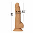 Фаллоимитатор ADDICTION Dual Density Silicone Dildo Caramel 8″, присоска, диаметр 4,3 см, вибропуля  - [Фото 4]