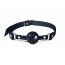 Кляп силиконовый Feral Feelings Silicon Ball Gag Black/Black, черный ремень, черный шарик - [Фото 1]