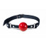 Кляп силиконовый Feral Feelings Silicon Ball Gag Black/Red, черный ремень, красный шарик - [Фото 1]