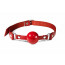 Кляп силиконовый Feral Feelings Silicon Ball Gag Red/Red, красный ремень, красный шарик - [Фото 1]