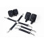 Набор для БДСМ 3 в 1 Feral Feelings BDSM Kit 3 Black, black, наручники, поножи, крестовина - [Фото 1]
