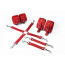 Набор для БДСМ 3 в 1 Feral Feelings BDSM Kit 3 Red, red, наручники, поножи, крестовина - [Фото 1]