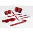 Набор Feral Feelings BDSM Kit 5 Red, наручники, поножи, крестовина, маска, паддл - [Фото 1]
