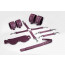 Набор Feral Feelings BDSM Kit 5 Burgundy, наручники, поножи, крестовина, маска, паддл - [Фото 1]