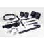 Набор Feral Feelings BDSM Kit 7 Black, наручники, поножи, коннектор, маска, паддл, кляп, зажимы - [Фото 1]