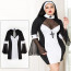 Эротический костюм монашки JSY «Грешница Лола» Plus Size Black, платье, крест, апостольник - [Фото 6]