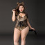 Эротический костюм кошечки JSY «Императрица Китти» Plus Size, Black, боди, шнуровка, хвост, ушки - [Фото 1]