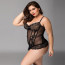 Кружевной корсет JSY «Сексуальная Белла» Plus Size Black, мелкая сетка, гипюр, чашки с косточками - [Фото 3]