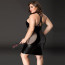 Эротическое платье JSY «Соблазнительная Мила» Plus Size Black, прозрачные вставки, стрепы, халтер - [Фото 4]