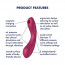Вакуумный стимулятор с вибрацией Satisfyer Curvy Trinity 1 Red, игрушка 3в1 - [Фото 4]