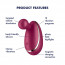 Вибратор для наружной стимуляции Satisfyer Spot On 1 Berry, гибкий отросток - [Фото 3]