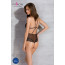 Сетчатое боди с кружевным лифом Passion DELIENA BODY L/XL black - [Фото 6]