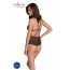 Сетчатое боди с кружевным лифом Passion DELIENA BODY S/M black - [Фото 2]