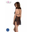Сорочка Passion DELIENA CHEMISE XXL/XXXL black, стринги с заниженной талией - [Фото 2]