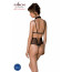 Боди с открытой грудью Passion DOMINICA BODY S/M beige, воротник-чокер, корсет - [Фото 2]