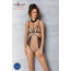 Боди с открытой грудью Passion DOMINICA BODY S/M beige, воротник-чокер, корсет - [Фото 5]
