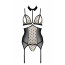 Корсет с открытой грудью Passion DOMINICA CORSET XXL/XXXL beige, пажи для чулок, стринги - [Фото 3]