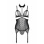 Корсет с открытой грудью Passion DOMINICA CORSET XXL/XXXL black, пажи для чулок, стринги - [Фото 3]