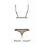 Эротический комплект нижнего белья Passion GABI SET L/XL beige, трусики с гартерами - [Фото 4]