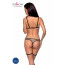 Эротический комплект нижнего белья Passion GABI SET S/M beige, трусики с гартерами - [Фото 2]
