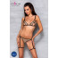 Эротический комплект нижнего белья Passion GABI SET XXL/XXXL beige, трусики с гартерами - [Фото 5]