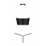 Комплект белья с открытой грудью Passion GENEVIA SET WITH OPEN BRA S/M black, корсет, стринги - [Фото 4]
