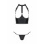 Комплект белья с открытой грудью Passion GENEVIA SET WITH OPEN BRA S/M black, корсет, стринги - [Фото 3]