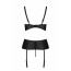 Корсет с открытой грудью Passion JANNIES CORSET S/M black, стринги в наборе - [Фото 4]