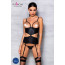 Корсет с открытой грудью Passion JANNIES CORSET S/M black, стринги в наборе - [Фото 5]
