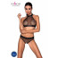Белье с открытым доступом Passion MOONLIGHT SET S/M black, топ, стринги - [Фото 1]