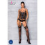 Корсет со шнуровкой Passion NESSY CORSET XXL/XXXL black, стринги с открытым доступом, пажи для чулок - [Фото 5]