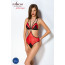 Полупрозрачное боди с кружевом Passion PEONIA BODY L/XL red - [Фото 5]