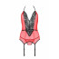 Корсет с пажами для чулок Passion PEONIA CORSET L/XL red, стринги - [Фото 3]