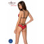 Комплект белья Passion PEONIA SET L/XL red, бра, трусики - [Фото 2]