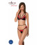 Комплект белья Passion PEONIA SET S/M red, бра, трусики - [Фото 1]