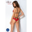Комплект белья Passion PEONIA SET XXL/XXXL red, бра, трусики - [Фото 6]