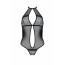 Сетчатое боди с кружевом на груди Passion SATARA BODY L/XL black - [Фото 3]