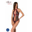 Сетчатое боди с кружевом на груди Passion SATARA BODY L/XL red - [Фото 1]