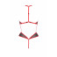 Сетчатое боди с кружевом на груди Passion SATARA BODY L/XL red - [Фото 4]