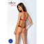 Сетчатое боди с кружевом на груди Passion SATARA BODY L/XL red - [Фото 6]