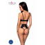 Комплект белья Passion TASMINA SET L/XL black, лиф, высокие трусики с корсетом сзади - [Фото 2]